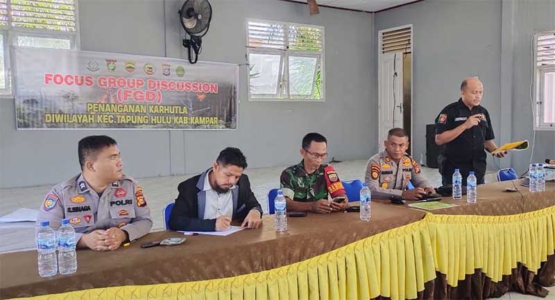 Cegah Karhutla di Kampar, Kapolres Gencarkan Sosialisasi ke Masyarakat  